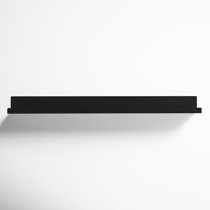 Modern 6 Pieces Wall-Mounted Shelving Black Floating Storage