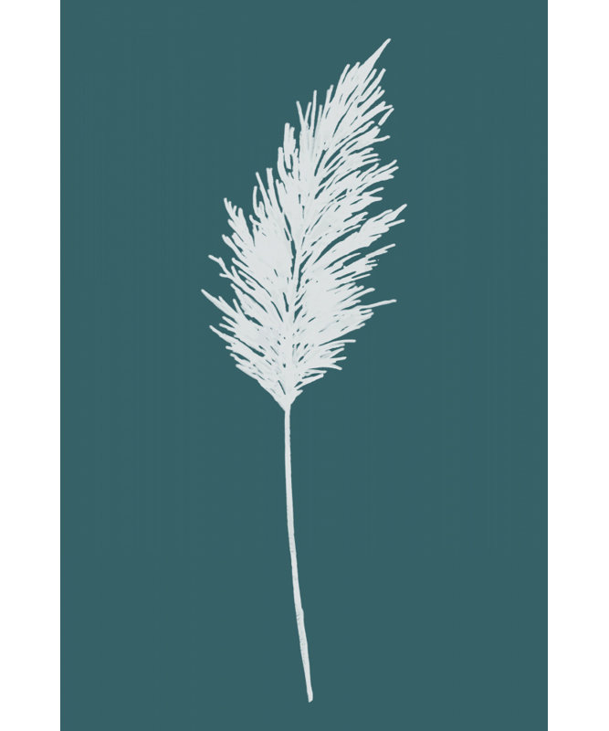 «Elegant Pampas Plume» par Cartissi - Art mural botanique - reproduction encadrée 24 x 36 (noir), 24 × 36, Framed Print