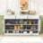 Farmhouse Sideboard with 3 Drawers, Adjustable Shelves and Open Storage-796955837