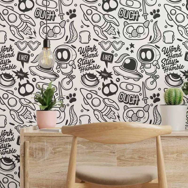 Rouleau de papier peint adhésif Mauriceville, 126" L x 24" W