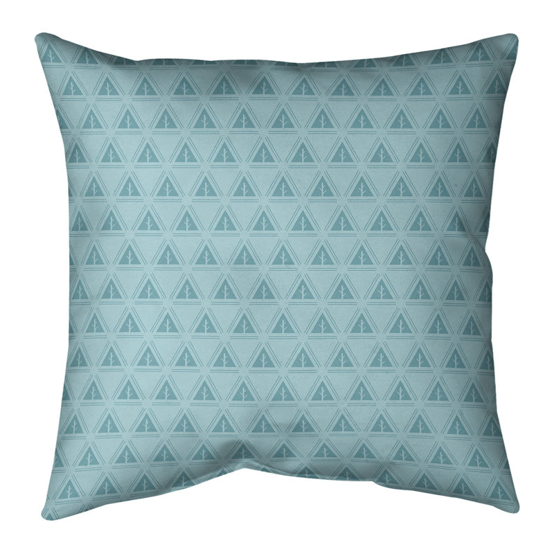 Barbra Classic Minimalist Tree Pattern Throw Pillow, Poly Fill, Neptune Green, 28" x 28"