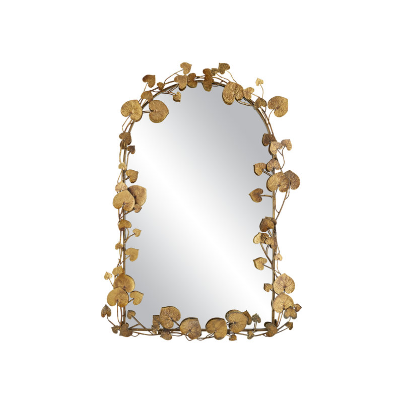 Vinna Arch Brass Leaves Mirror