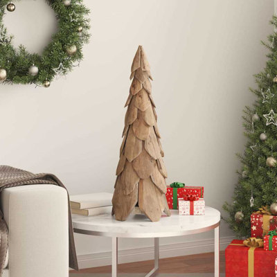  Christmas Tree with Stand Brown Solid teak wood