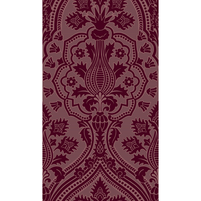 Damask Wallpaper Roll, Red