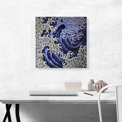 «Masculine Wave» par Katsushika Hokusai, reproduction d'art sur toile tendue
