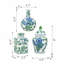 Ensemble de 3 pots en gingembre en porcelaine, vase décoratif pour la maison