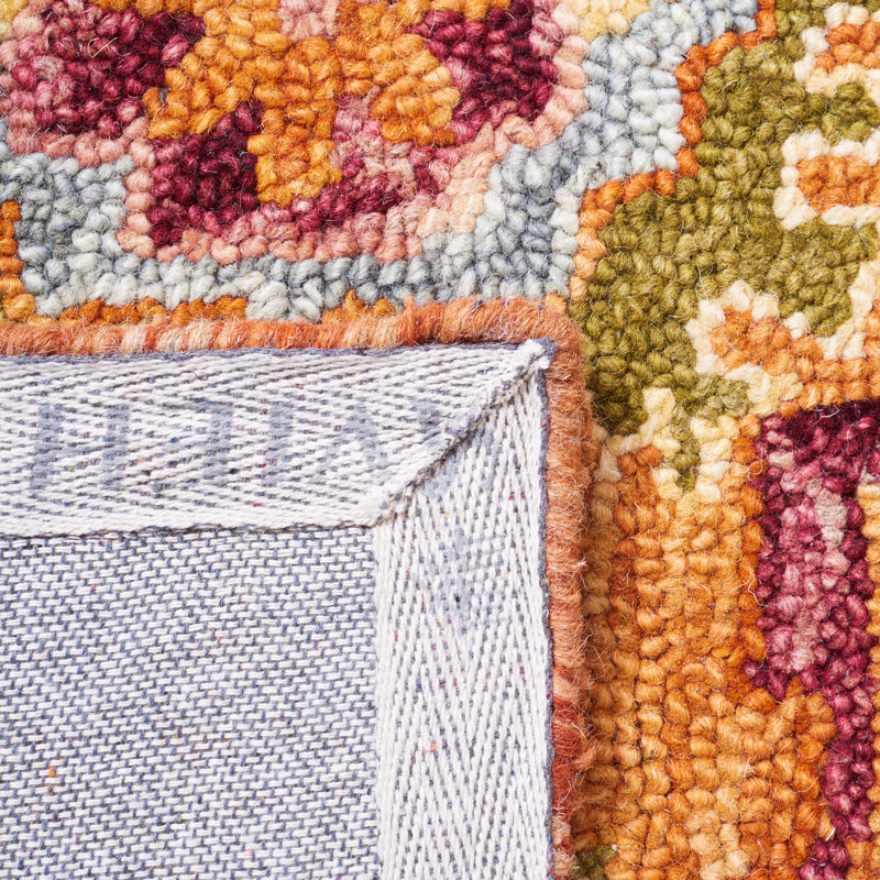 Tapis en laine et coton tissé à la main Vahakn, Rectangle de 5 pi x 8 pi