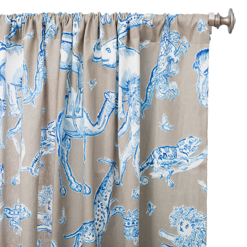 Cotton Semi Sheer Curtain Single Panel, 50" W x 96" L