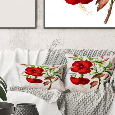 Vintage American Flora I Floral Lumbar Pillow