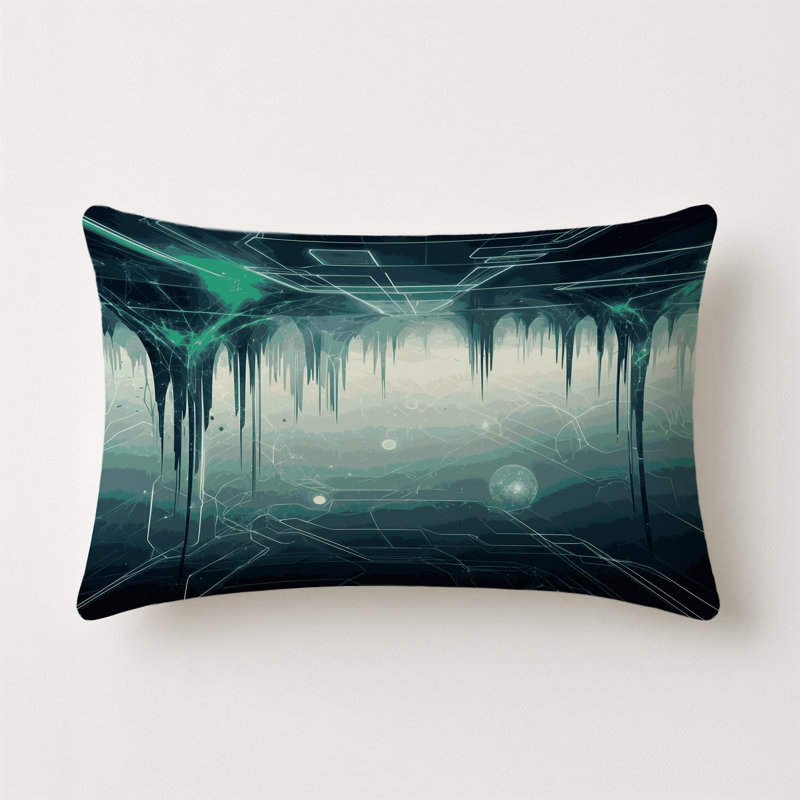 Starlight Pattern Indoor And Outdoor Throw Pillow, Rectangle 14"H x 20"W