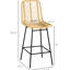4 Bar Stools, 26" Counter Height Kitchen Chairs, Yellow Seat And Back For Airy Enjoyment, Strong Steel Frame Foot Pad Island Comfort, Construction