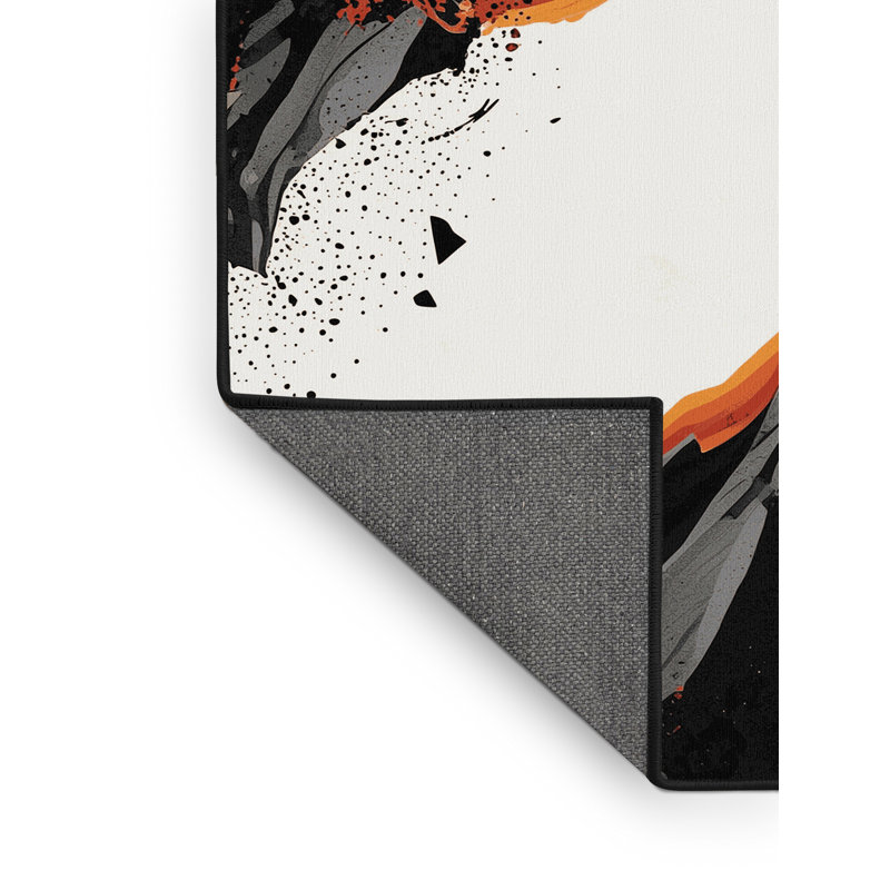 Tapis noir moelleux et moelleux Fairwinds Fire Wasteland, 7 x 10