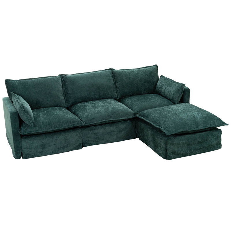 Canapé modulaire 93,31 "pour salon, Vert