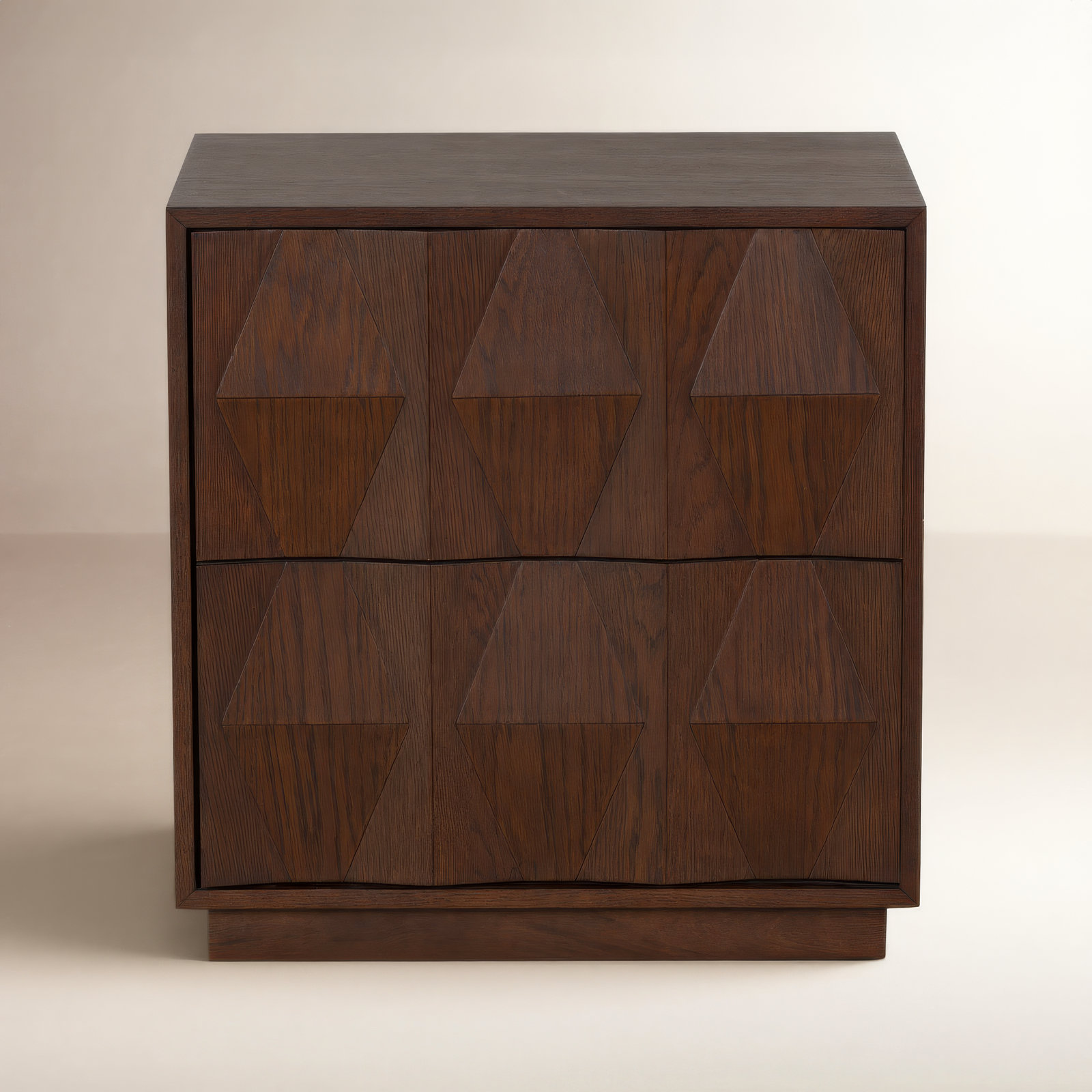 Baylor Wood 2 Drawer Nightstand, Walnut