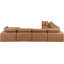 Canapé modulaire réversible en similicuir de 160 po de large avec repose-pieds-87141506