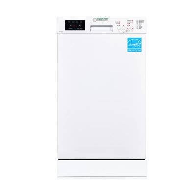 Equator18" Dishwasher 10 place Wine Rack 8 Wash Sensor Wash Sanitize Delay1/2Load 110V E-Star ADA