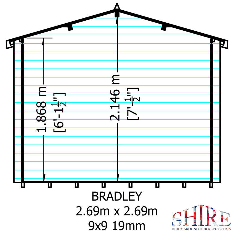 Rossano 9 Ft. W x 9 Ft. D Log Cabin Garden Shed, Yes