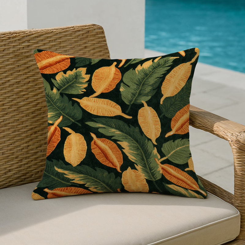 Coussin intérieur et extérieur, Carré 16 po, Melon persan