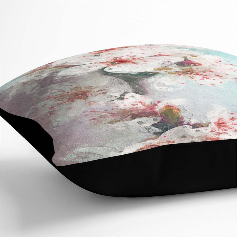 Square Throw Cushion, Black, 40cm H x 40cm W x 15cm D