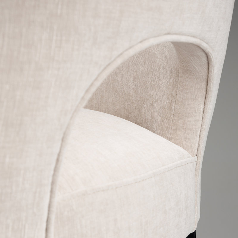 Upholstered Wooden Frame Bar Stool, Beige