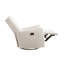 Fauteuil inclinable pivotant en chenille ivoire