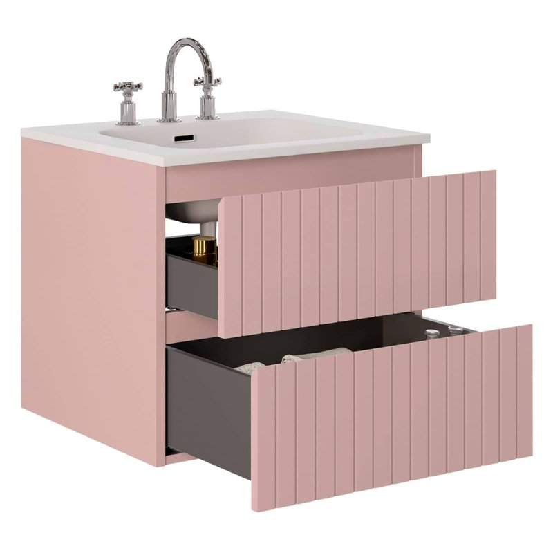 Prima Single Vanity, Rose Pink, 24"