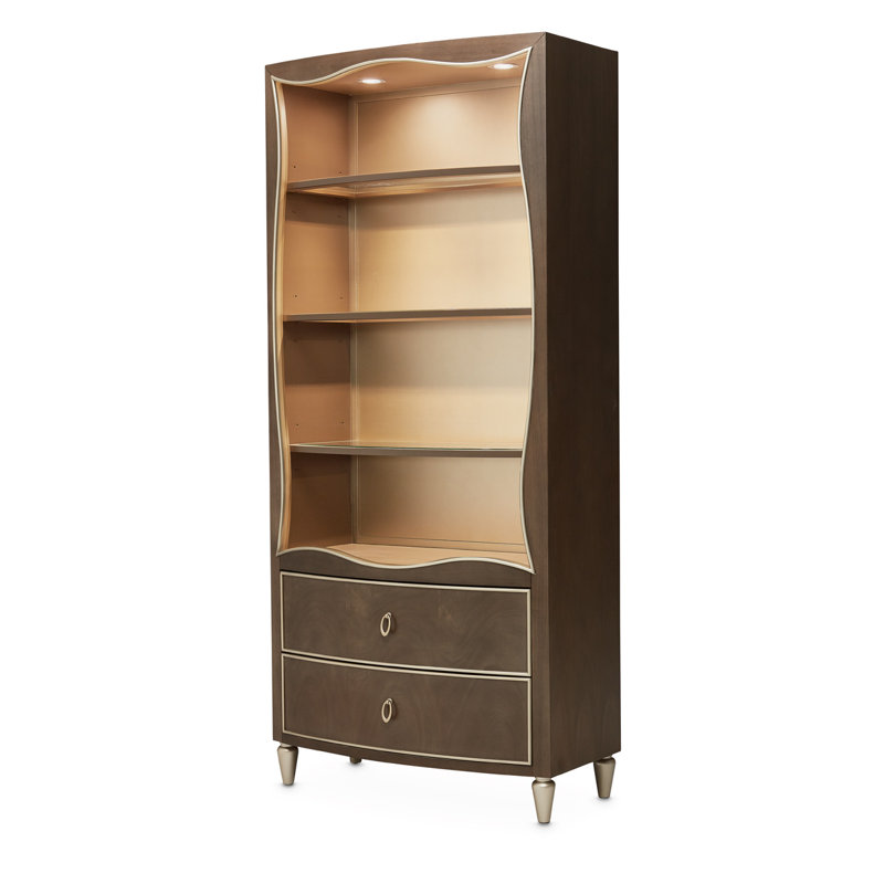 Villa Cherie 80"H x 36"W Bookcase - Hazelnut, Hazelnut