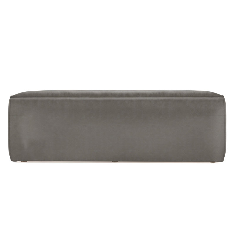 Varick Oversize Track-Arm Sofa with Flange, 30" H x 108" W x 47" D, Dark Brown, Vintage Leather Pumice