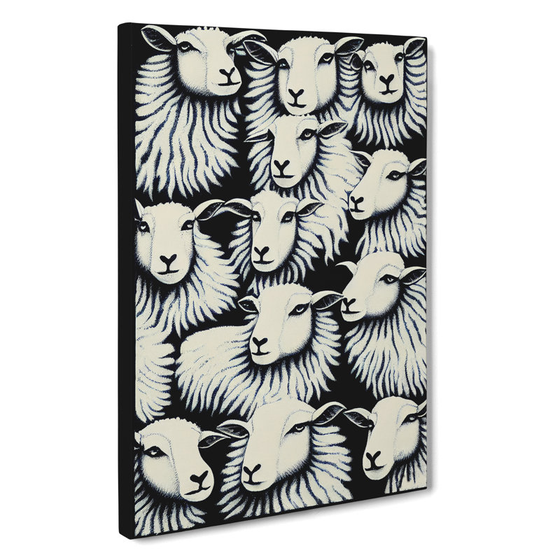 Many Sheep - Wrapped Canvas, 50cm H x 35cm W x 3cm D
