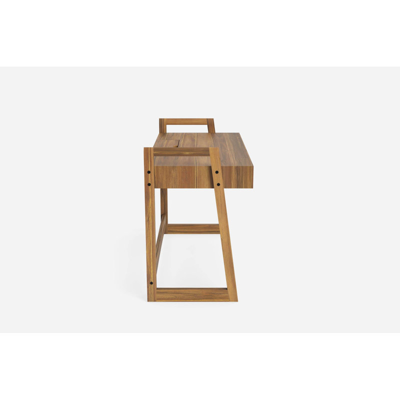 Casares Solid Wood Writing Desk, Natural