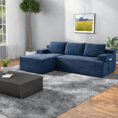 Canapés modulaires peu encombrants, durabilité en velours côtelé et style moderne pour une utilisation polyvalente