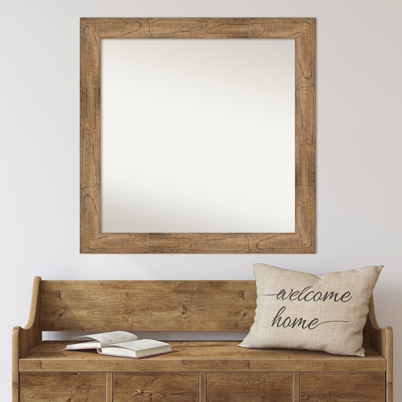 Timmy Solid Wood Wall Mirror, 33.5" x 33.5", Square