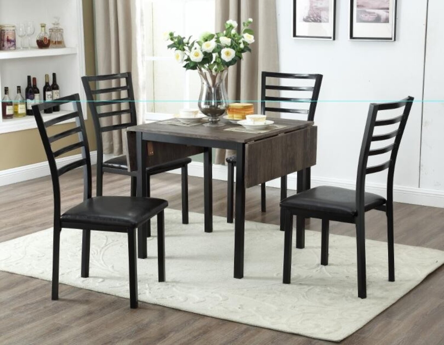 Winston Porter Antonella 5 - Piece Extendable Dining Set | Wayfair