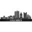 Décoration murale en bois Columbus City Skyline-2043111153-2043111156