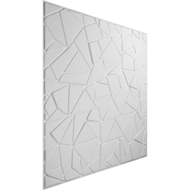 Elwod 19.625" x 19.625" White PVC 3D Wall Panels (10-Pack)