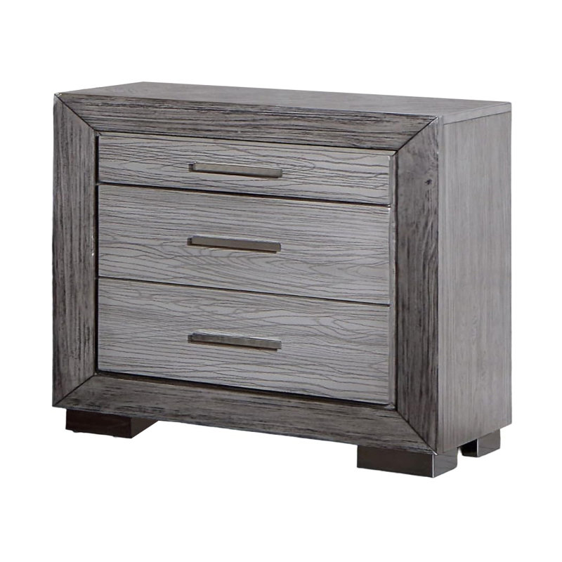 Nightstand W/ USB, Gray