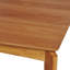 Mid-Century Dining Table, Rubberwood Frame With Walnut Veneer, Natural Oak Finish