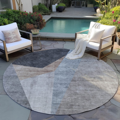 Karsyn Washable Abstract Indoor / Outdoor Rug