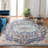 Felty Oriental Power Loom Polypropylene Area Rug in Black/Teal-1939957877