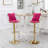 Swivel Upholstered Adjustable Height Counter Stool with Metal Frame-1217311171