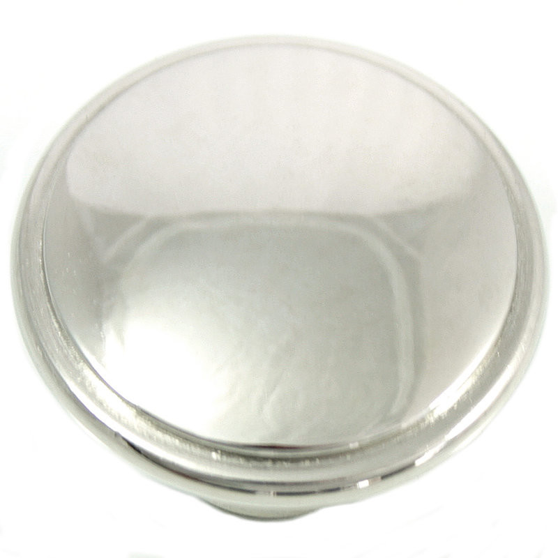Polished Nickel Round Cabinet Knob with Mounting Hardware