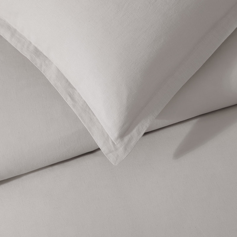 Standard Cotton-European Linen Duvet Cover Set, Moon, Queen Duvet Cover + 2 Standard Shams