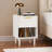 22.83 Inch High White Modern Bedside Table, Single Drawer Open Shelf With Gold Accent Handle