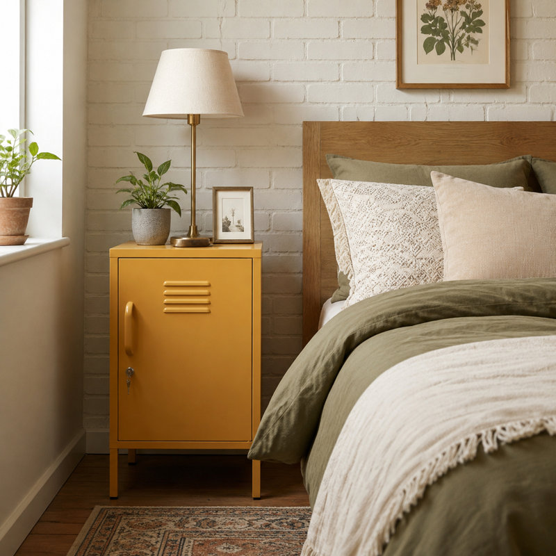 Armoire de rangement en métal, Yellow