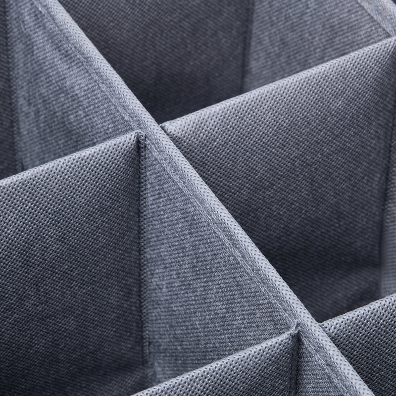 Range-chaussures sous le lit avec 16 compartiments, diviseurs réglables, respirants et pliables, fenêtre transparente, économise de l'espace de rangement dans la garde-robe