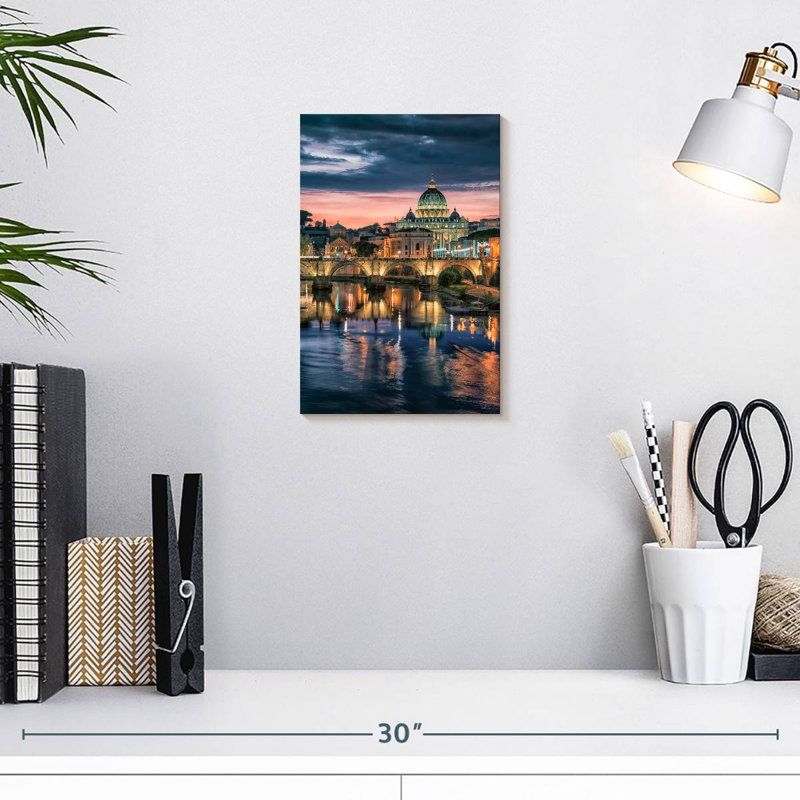 Aime St Peter's Basilica In Rome, 12" H x 8" W