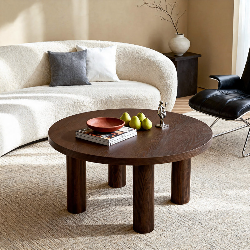 Solid Wood Four Leg Coffee Table 90x90cm