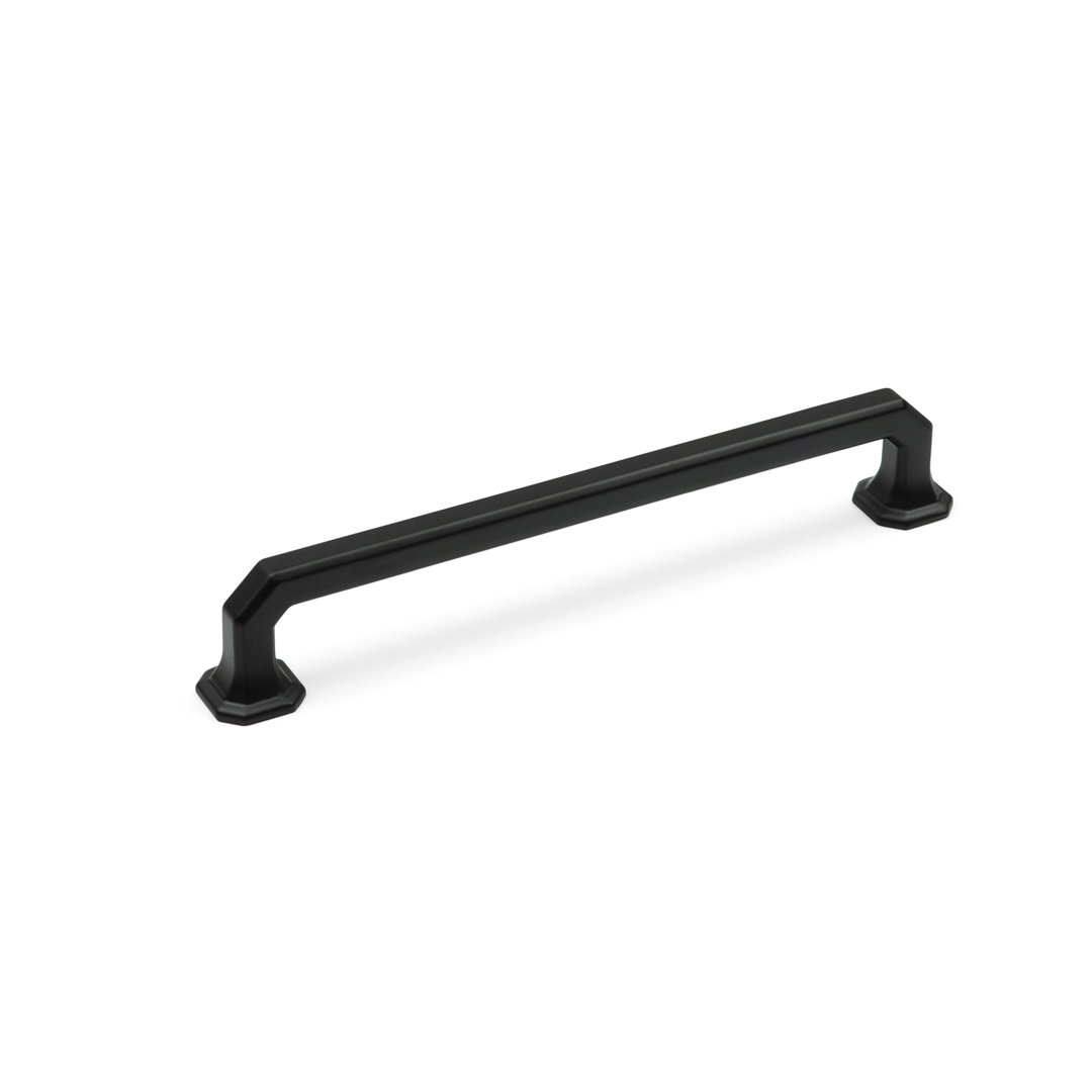 Rackhams Black Matt Octagonal Cabinet Handles & Coordinating Knob - 160Mm Handle - Image 5