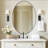 Kaitlee Modern Bathroom Vanity Wall Mirror | Stainless Steel Frame-243354300-243354296-262556378