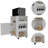 Kit Lower Microwave Cabinet, Single Door, Three Side Shelve -White-1932828919